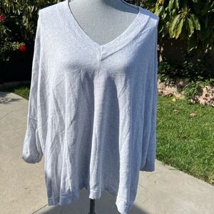 Light Gray V-Neck Pullover